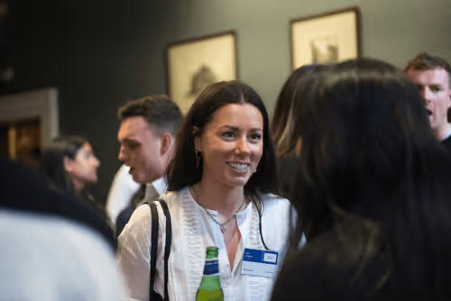 Healthtech community members networking at a BiteLabs event